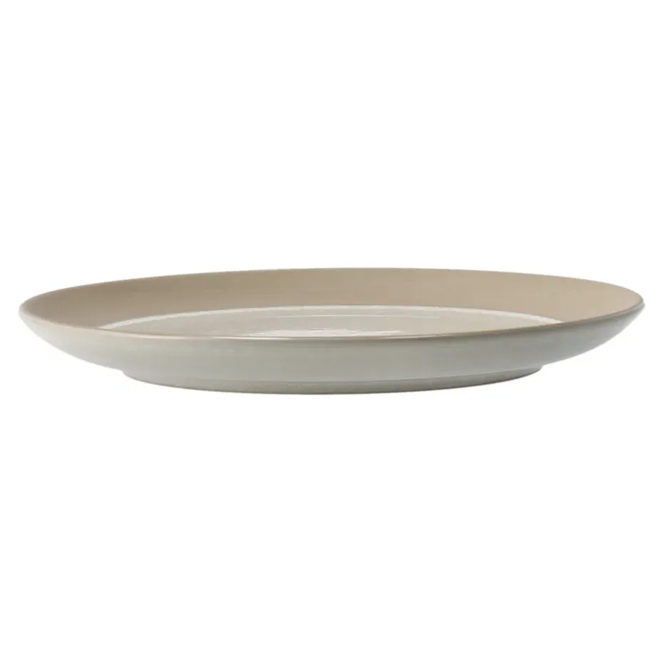 Fossil bordje Ø21 cm, Beige