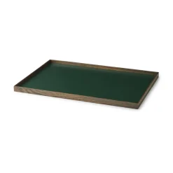 Frame dienblad large 35,5x50,6 cm, Gerookt eikenhout-groen