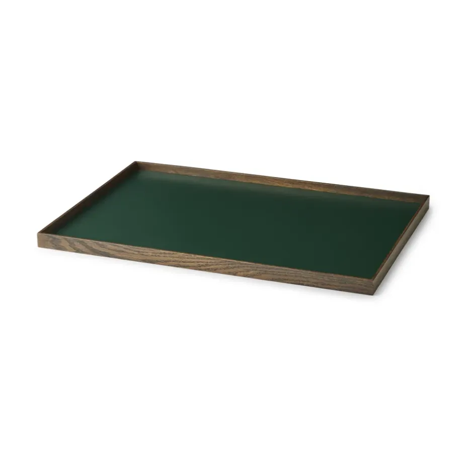 Frame dienblad large 35,5x50,6 cm, Gerookt eikenhout-groen