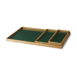 Frame dienblad medium 23x34 cm, Eikenhout-groen