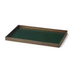 Frame dienblad medium 23x34 cm, Gerookt eikenhout-groen