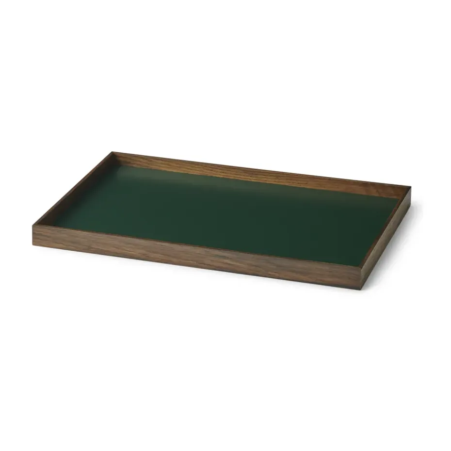 Frame dienblad medium 23x34 cm, Gerookt eikenhout-groen