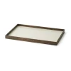 Frame dienblad medium 23x34 cm, Gerookt eikenhout-beige