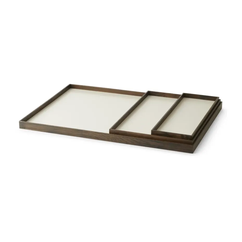 Frame dienblad small 11x32,4 cm, Gerookt eikenhout-beige