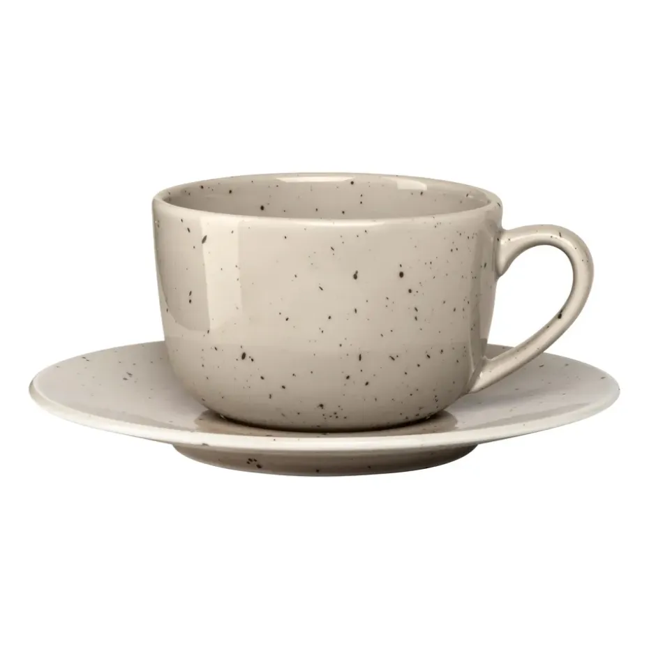 Freckle kop met schotel 26 cl, Beige