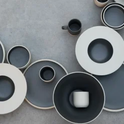 Fumiko soepbord, Beige-zwart