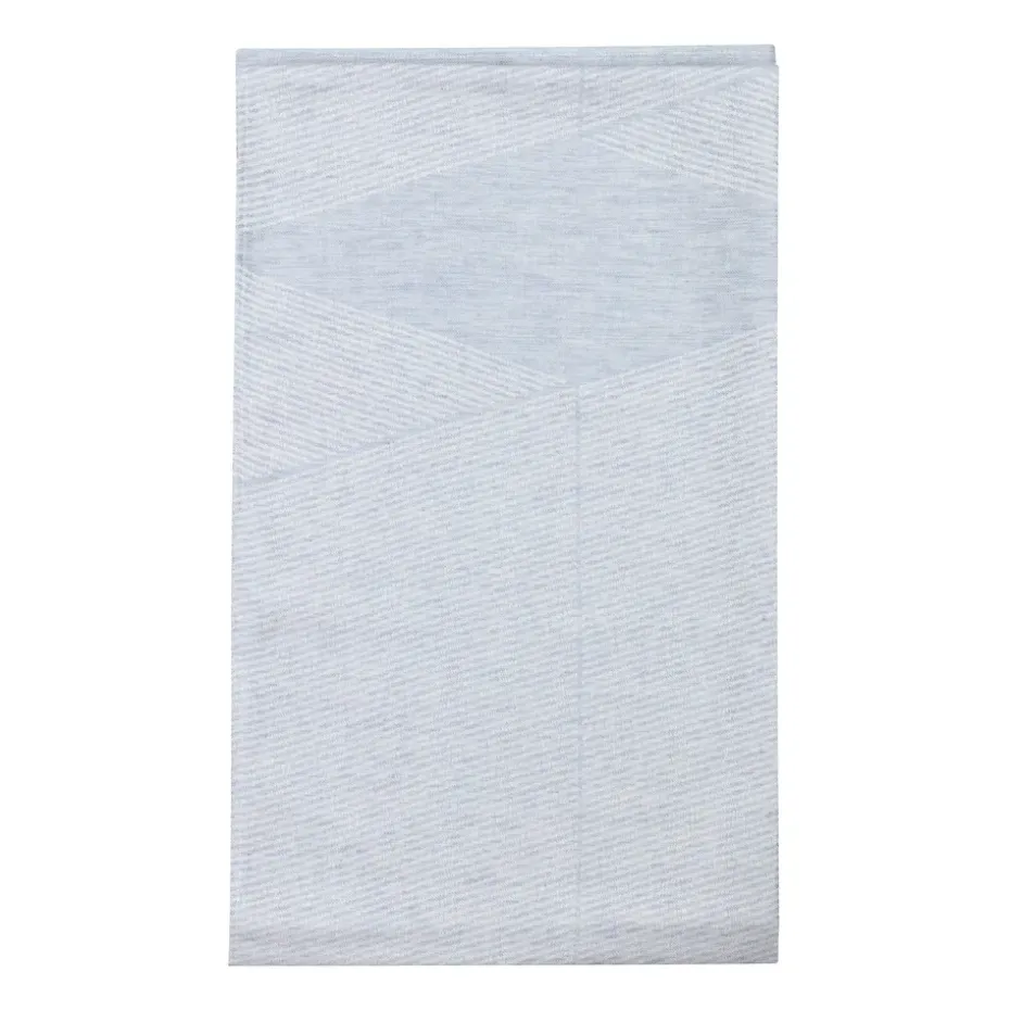 Geometric tafelkleed 147x250 cm, Blauw-wit