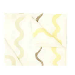 Gestreept tafelkleed 149x250 cm, White-yellow