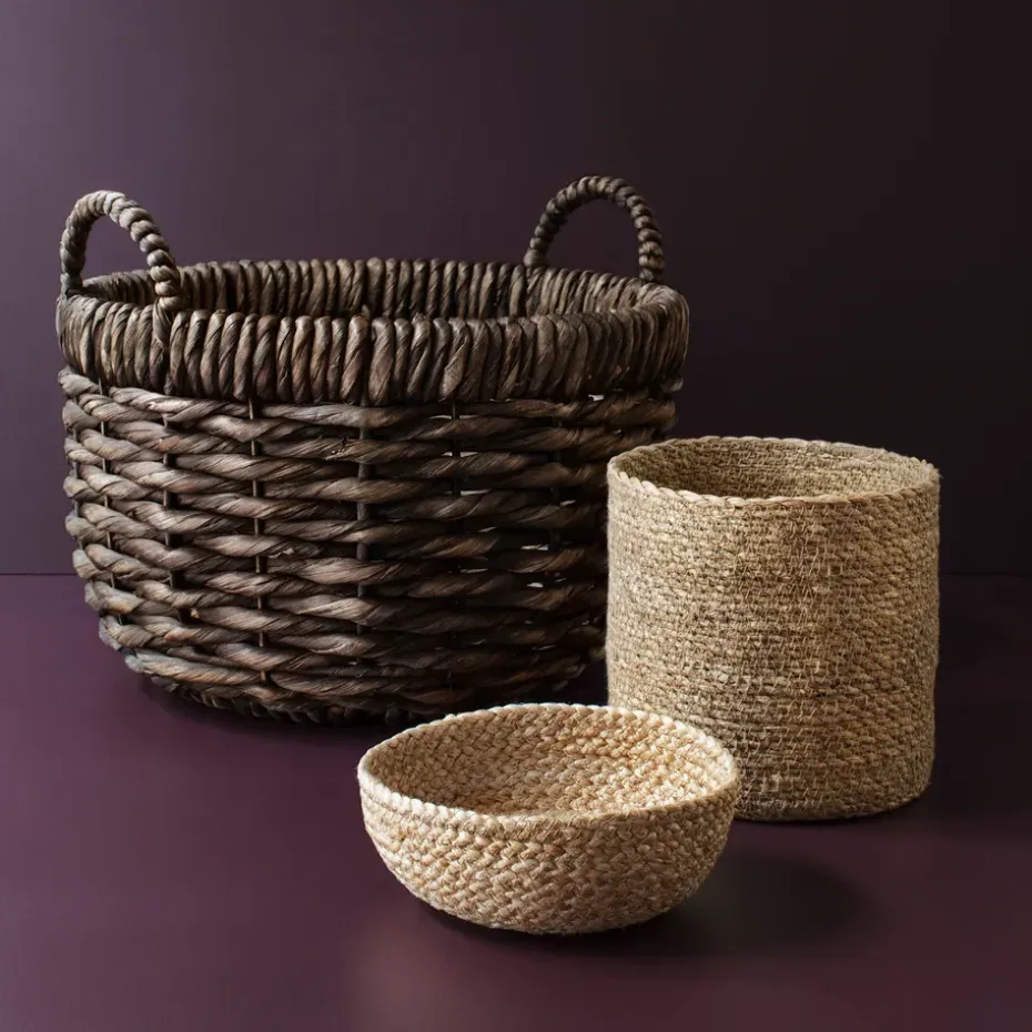 Gevlochten broodmand 3-pack, Natuur