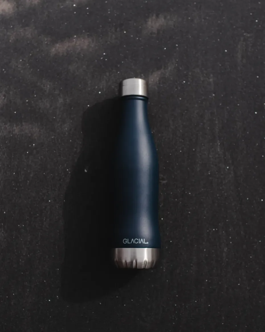 Glacial waterfles 400 ml, Matte navy