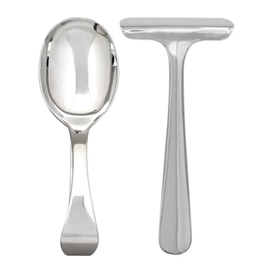 Grand Prix kinderbestek en slabbetje 3-delig, Polished steel