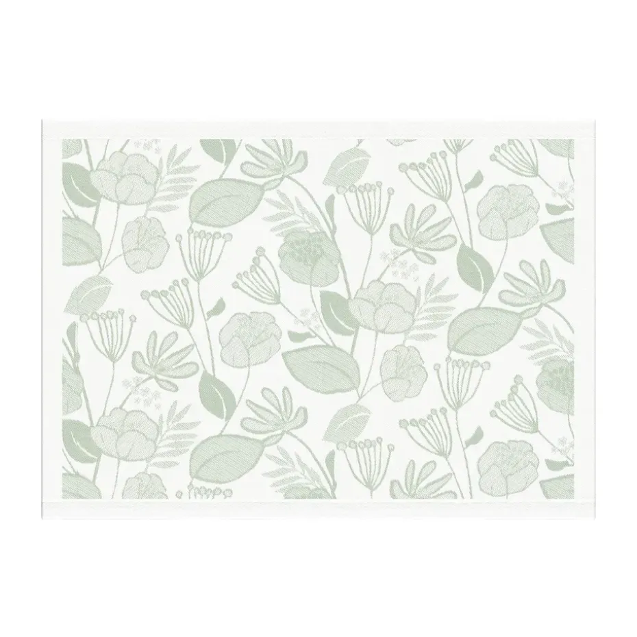 Grönska placemat 35x48 cm, Groen-wit