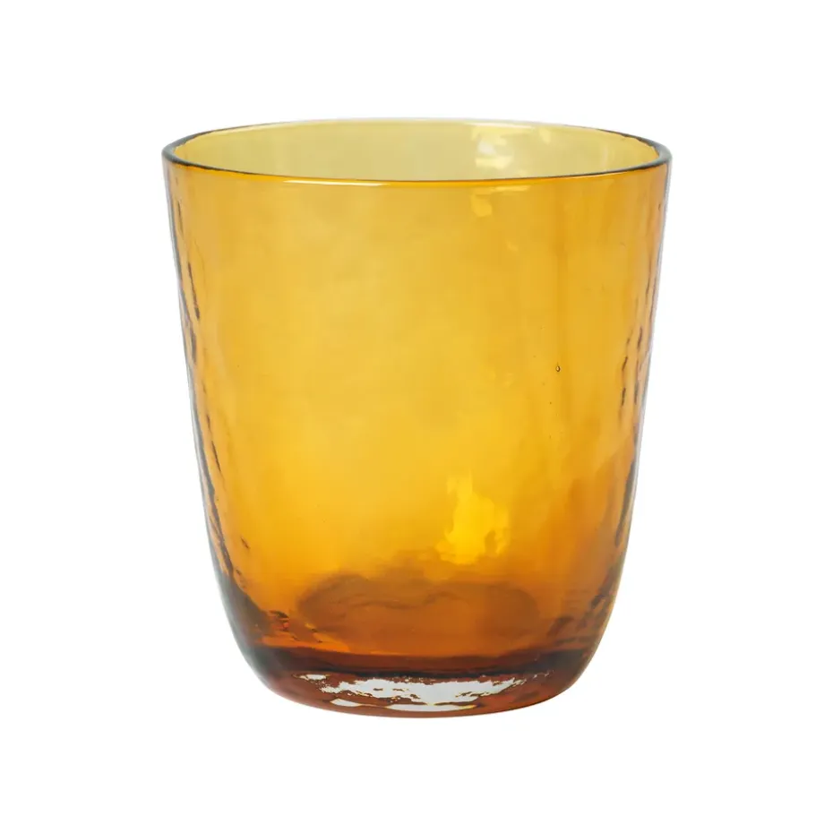 Hammered drinkglas 33,5 cl, Amber