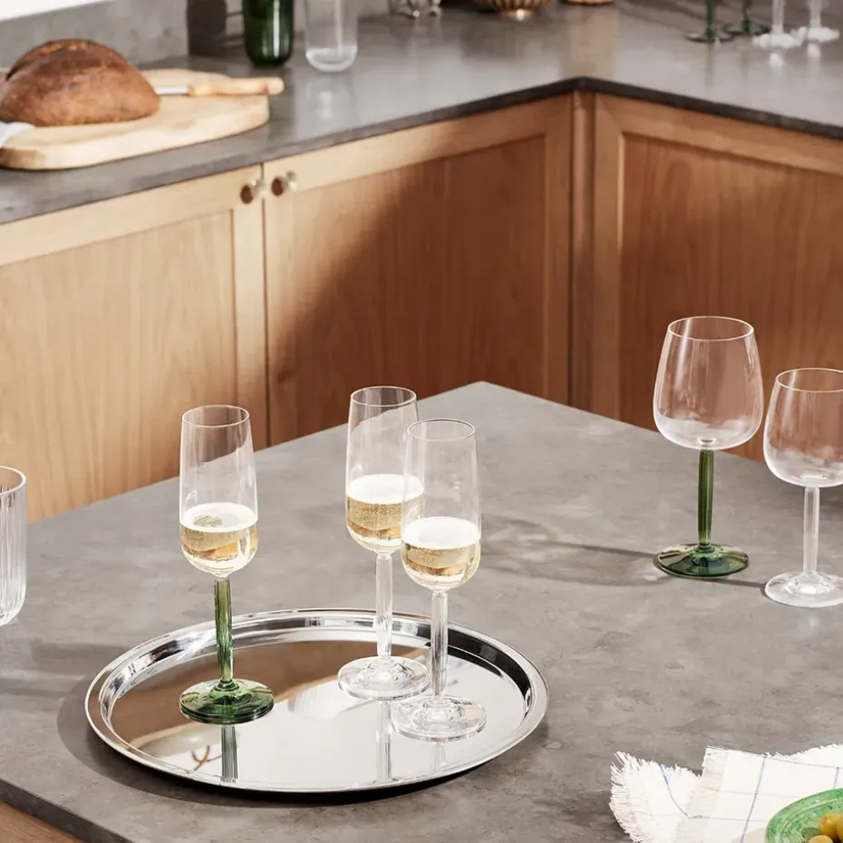 Hammershøi Champagneglas 24 cl 2pack, Groen