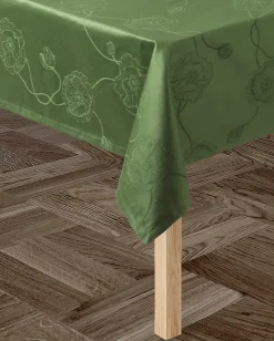Hammershøi Poppy tafelkleed damast groen, 150x370 cm