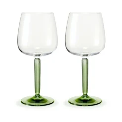 Hammershøi rodewijnglas 49 cl 2-pack, Doorzichtig-groen