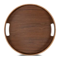 Hanna dienblad rond Ø35 cm, Donkerbruin
