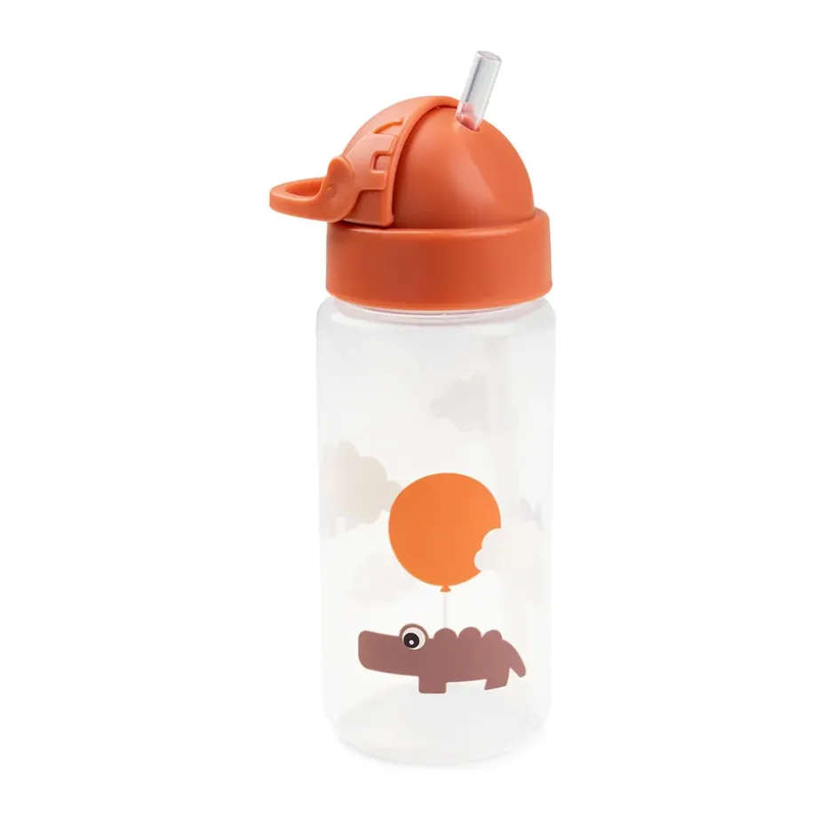 Happy Clouds fles met rietje, Papaya