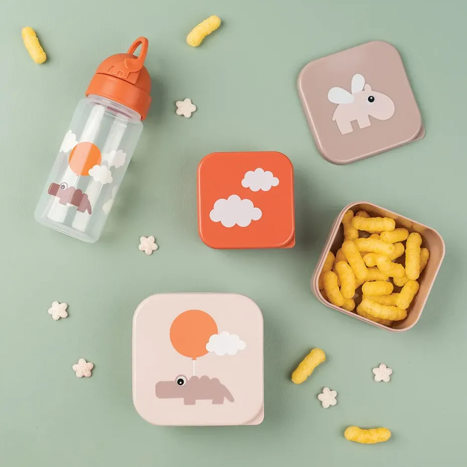 Happy Clouds fles met rietje, Papaya