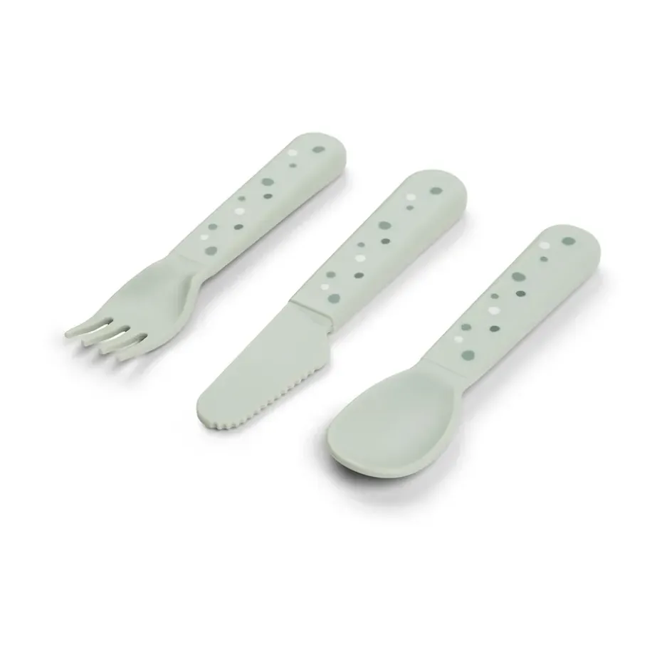 Happy Dots foodie bestekset 3-delig, Green