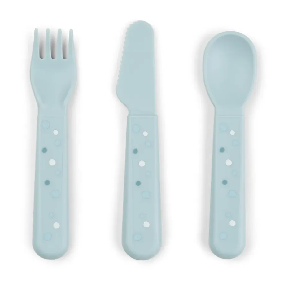 Happy Dots foodie bestekset 3-delig, Blue