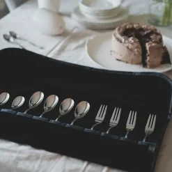 Hardanger bestekrol voor dessertbestek, Zwart