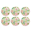Herbarium onderzetters 6-pack, roze