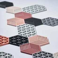 Hexagon pannenonderzetter, cool grey (koelgrijs)