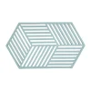 Hexagon pannenonderzetter groot, Fog blue