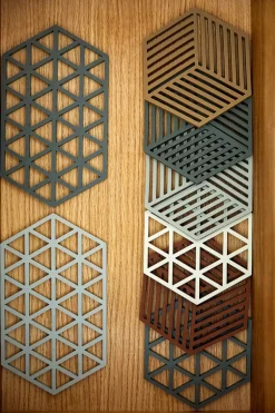 Hexagon pannenonderzetter, Olive Taupe