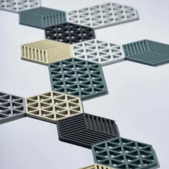 Hexagon pannenonderzetter, warm grey (warmgrijs)