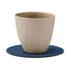 Hippo onderzetter (glazen) circle, marineblauw