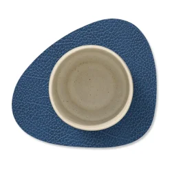 Hippo onderzetter (glazen) curve, marineblauw