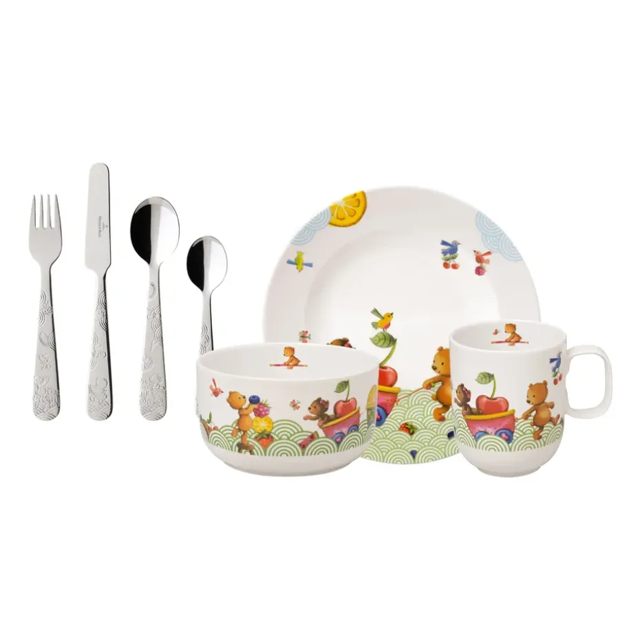 Hungry as a Bear kinderservies en bestek, 7-delig