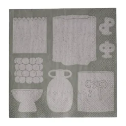 Illustration papieren servet 33x33 cm 20-pack, Beige