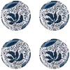 Indian Indigo onderzetter (glazen) 4-pack, Ø 11 cm.