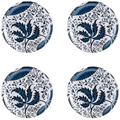 Indian Indigo onderzetter (glazen) 4-pack, Ø 11 cm.