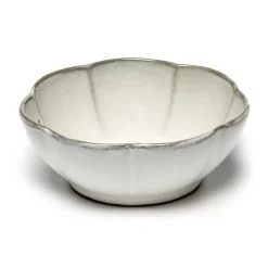 Inku geribbelde kom L Ø13 cm, White