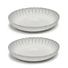 Inku high bord M Ø21 cm 2-pack, White