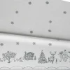 Julemorgen tafellaken, Wit-groen, 140x240 cm
