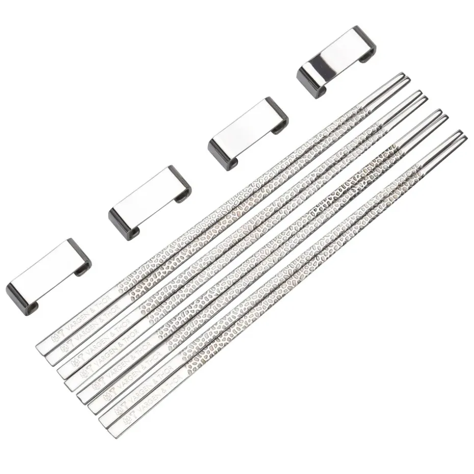 Kito Chopsticks eetstokjes 4-pack, Zilver