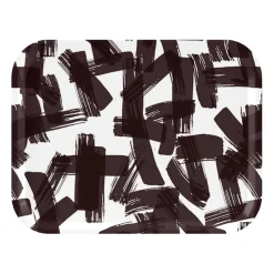 Kryss dienblad 28x36 cm, Black-white
