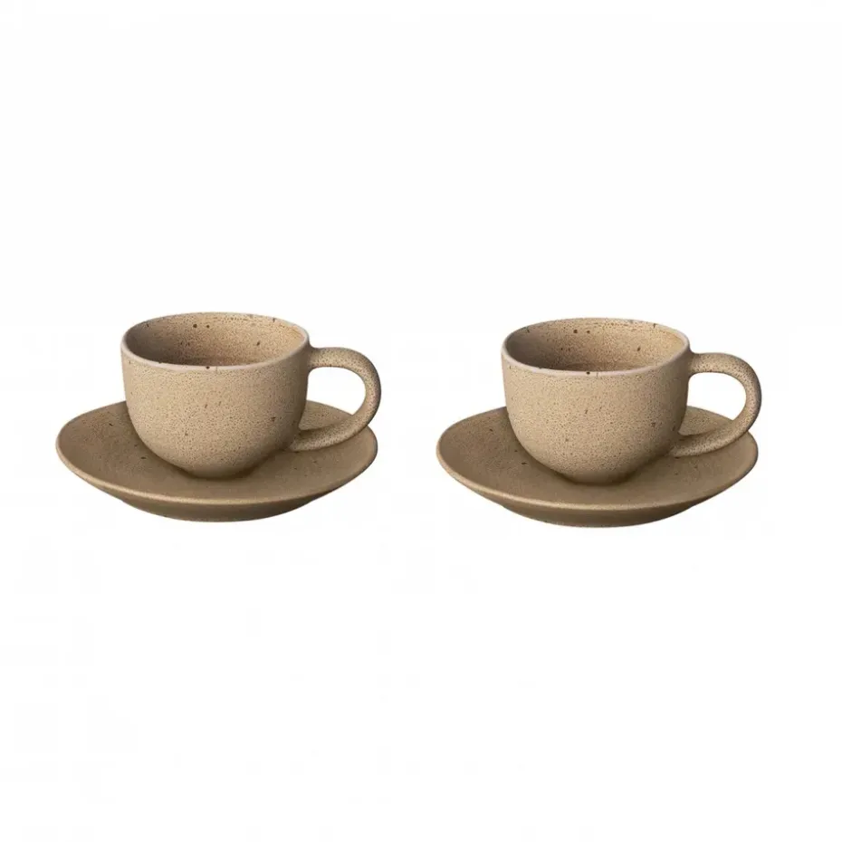 Kumi espressokopje met schotel 6 cl 2-pack, Fungi