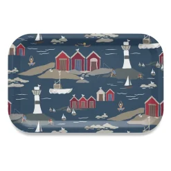 Kust dienblad 20x27 cm, Blauw