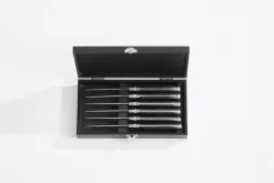 Laguiole By Hâws grillvork 6-pack, Black hout