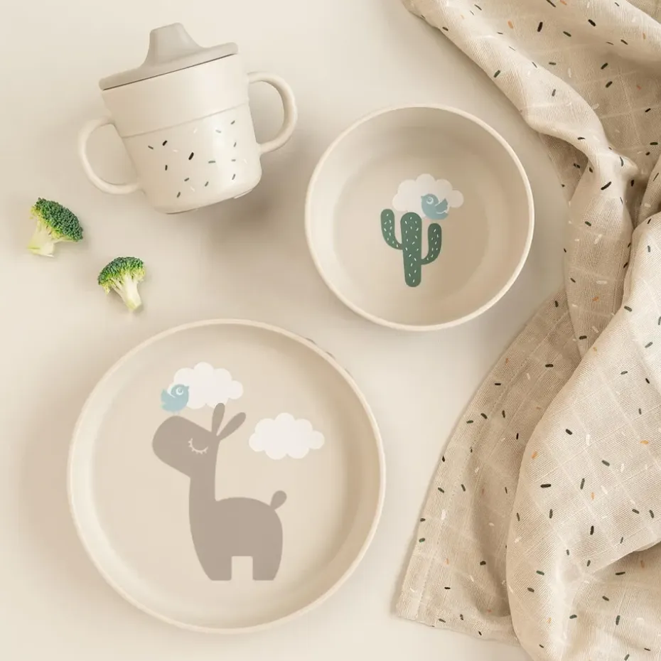 Lalee foodie kinderservies 3-delig, Sand