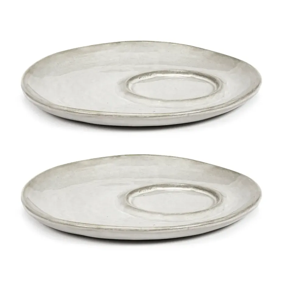 La Mère schotel voor espresso kop Ø11 cm 2-pack, Off white