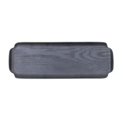 Leaf™ Houten dienblad water- en oliebestendig 33x11,5 cm, Zwart wilgenhout