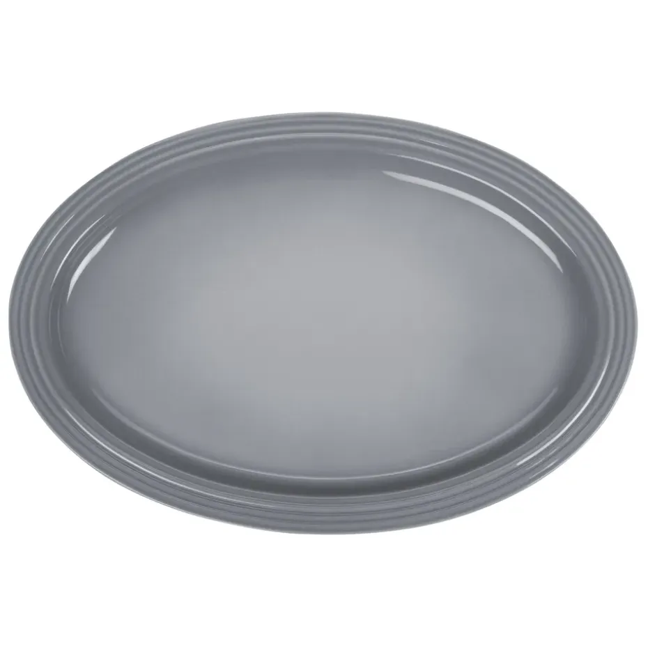 Le Creuset Signature grote serveerschaal 46 cm, Mist gray