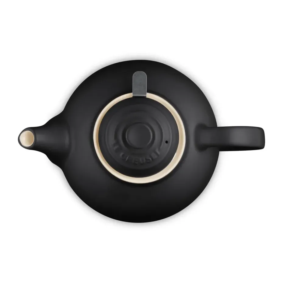 Le Creuset theepot, Matte Black, met zeef, 1,3 L